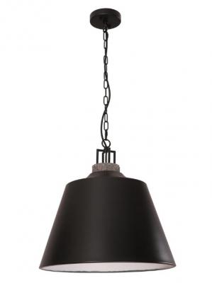 Cloche Black Shade & Grey Travertine Highlight Pendant